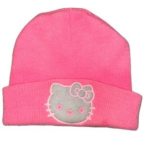 • hello kitty beanie 💗 • pink & white •stretchy 💌